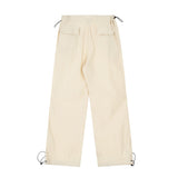 Wrinkled Casual Straight Cargo Pants Men's American Loose Solid Color Thin Sports Drawstring Cuffed Long Trousers - V.I.P Digital Presence