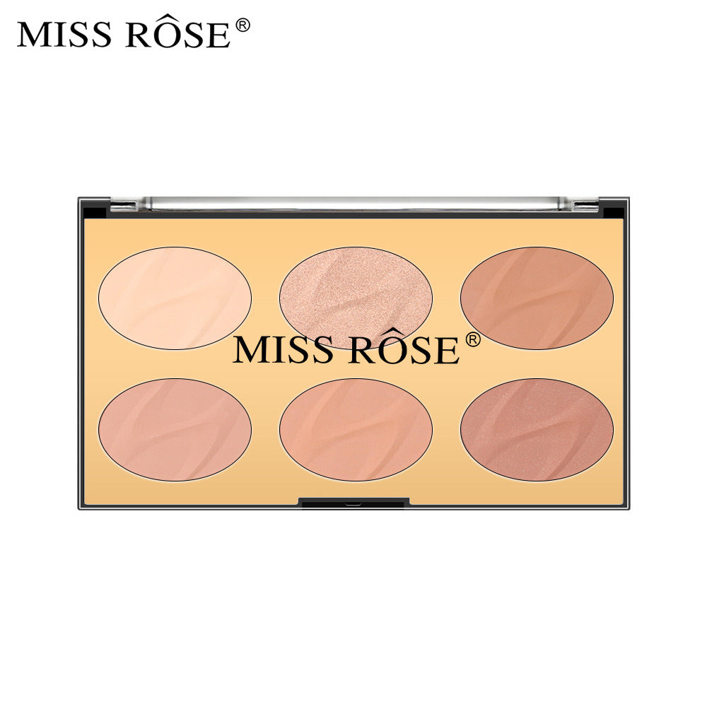 Wet And Dry Matte Multi-Function Six Color Nose Shadow Silhouette High Gloss Powder Oil Waterproof Durable Honey Powder - V.I.P Digital Presence