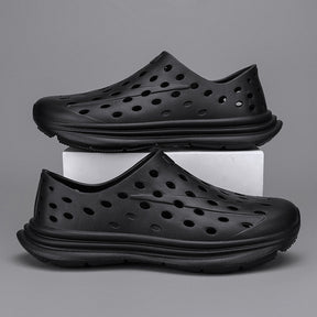 Hollow hole shoes for men one foot sandals fashionable and casual soft soled toe wrapped beach shoes - V.I.P Digital Presence