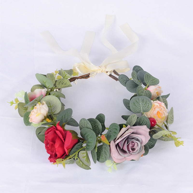 Forest Women's Wreath Fabric Flower Vine Hair Accessories Outdoor Scenic Area Dance Independence Day Wreath Headwear - V.I.P Digital Presence