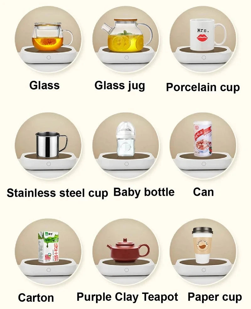 Electric Heating Coaster 3 Gear Temperature Adjust Thermal Coaster 80 °C Constant Temperature Coffee Milk Heater - V.I.P Digital Presence