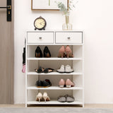 Storage Rack Storage Organiser in the Entryway Economical Home Shoe Rack Multi-Layer Shoe Cabinet (White) - V.I.P Digital Presence