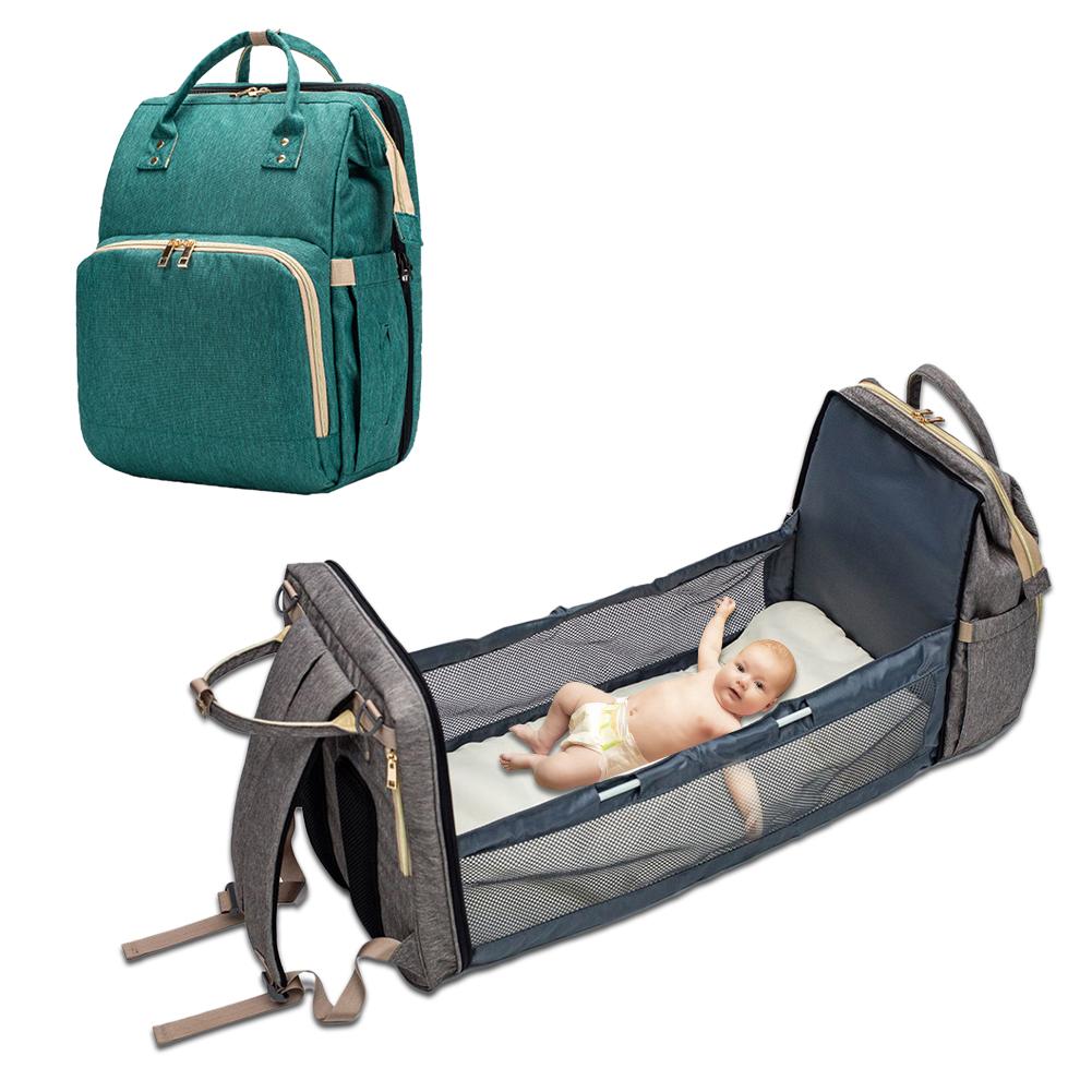 Mochila para bebés convertible, ligera y multiusos, para mamás y papás, ideal para guardar pañales de viaje y cunas. 