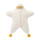 Little Yellow Duck Baby Wrapped with Lamb Fleece Thickened Newborn Baby Wrapped with Anti Startle Sleeping Bag for Newborn