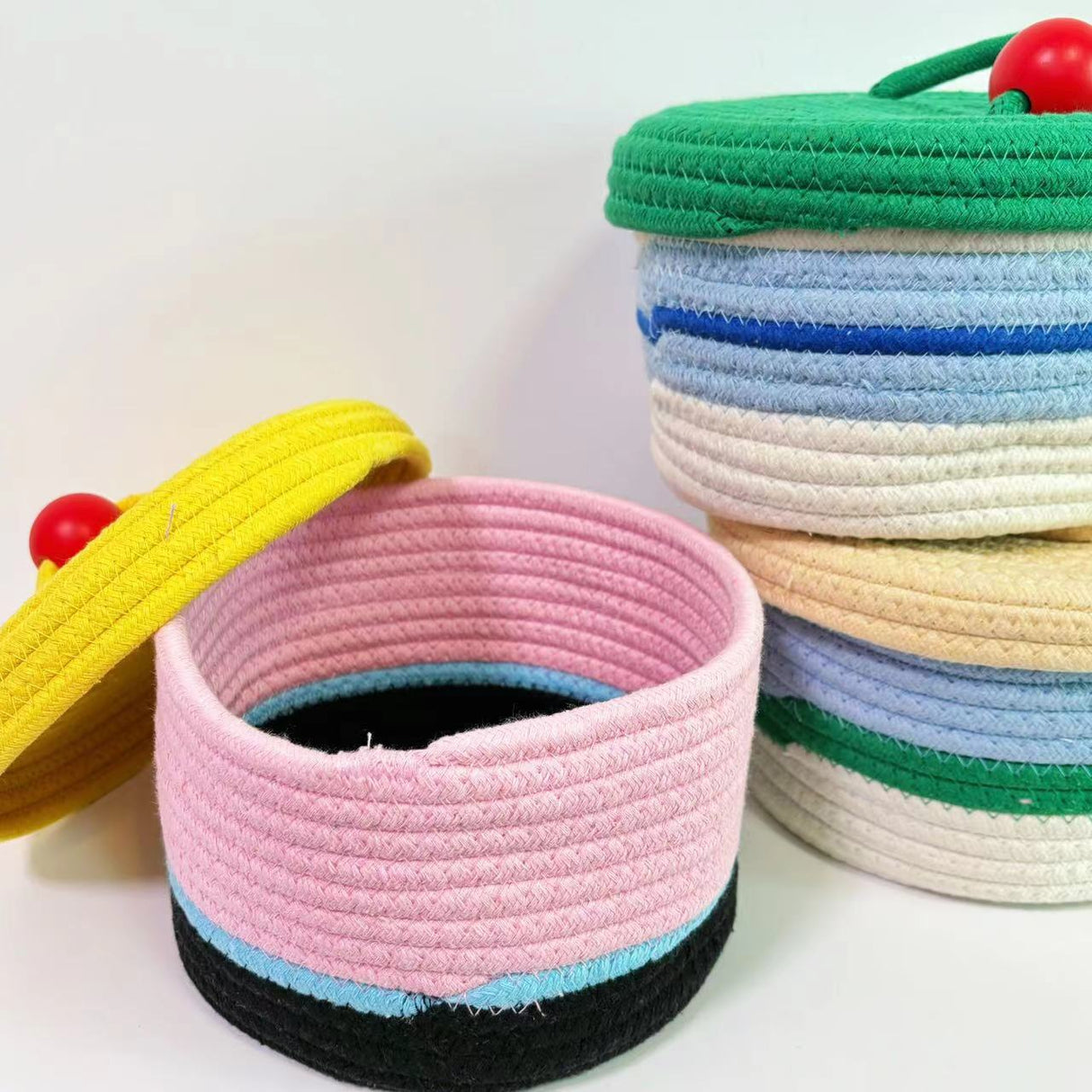 Home Cotton Weaving Storage Basket Ins Wind Vegetable Toy Storage Basket Living Room Miscellaneous Display Underwear Storage Basket - V.I.P Digital Presence