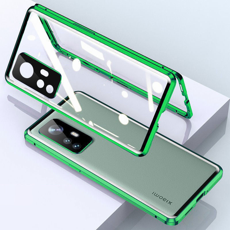Funda para Xiaomi 12pro con imán para gafas de doble cara, protección anticaídas con ventosa magnética y todo incluido. 