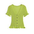 Spring New  Style Round Neck Solid Color Loose Knit Sweater for Women - V.I.P Digital Presence