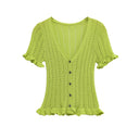 Spring New  Style Round Neck Solid Color Loose Knit Sweater for Women - V.I.P Digital Presence
