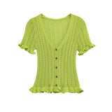 Spring New  Style Round Neck Solid Color Loose Knit Sweater for Women - V.I.P Digital Presence