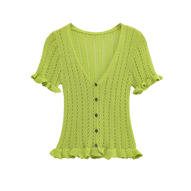Spring New  Style Round Neck Solid Color Loose Knit Sweater for Women - V.I.P Digital Presence