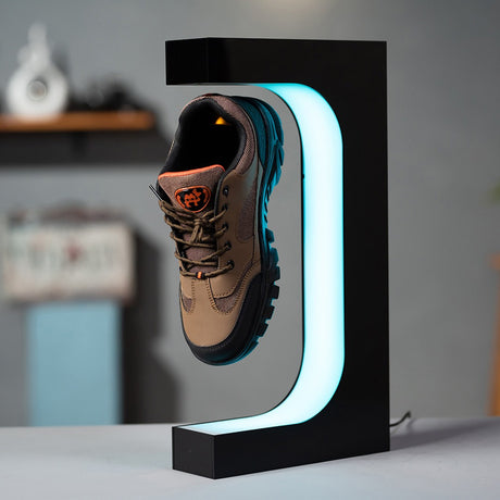 Magnetic levitation acrylic platform desktop advertising rotating display platform Magnetic levitation shoe display rack - V.I.P Digital Presence
