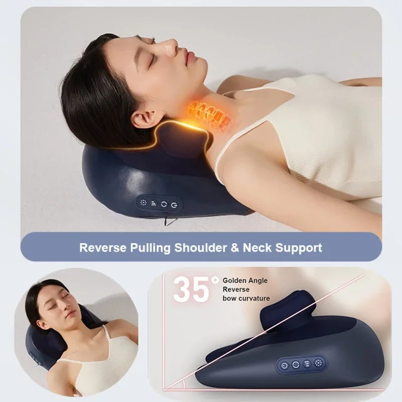 Neck Shoulder Massage Pillow Wireless Electric Car And Home Massager Heating Waist Neck Leg Cervical Shiatsu Kneading Massagers - V.I.P Digital Presence
