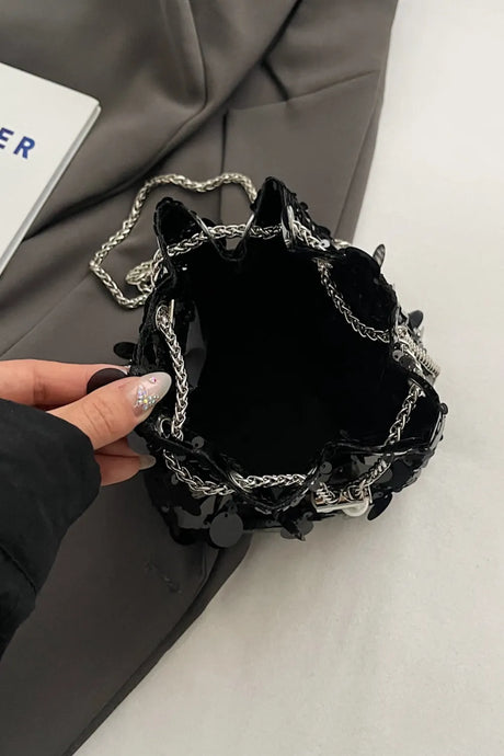 Drawstring Sequin Crossbody Bag - V.I.P Digital Presence