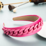 Headband New Fashion Personality Pastoral Style Female Wide-Brimmed Color Chain Decoration Macaron Color Headband - V.I.P Digital Presence