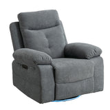 270 degree rotating electric recliner speaker with LED light, USB+C charging port, extendable foot pedal, adjustable backrest - V.I.P Digital Presence