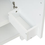 30-Inch White Bathroom Vanity with Ceramic Sink and Versatile Storage - Ideal for Small Bathrooms - V.I.P Digital Presence