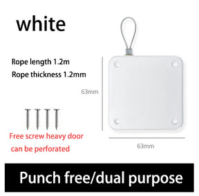 Punch Free Door Closer Household Simple Buffered Door Closer Pull Rope Closed Sliding Door Mute Automatic Door Closer - V.I.P Digital Presence