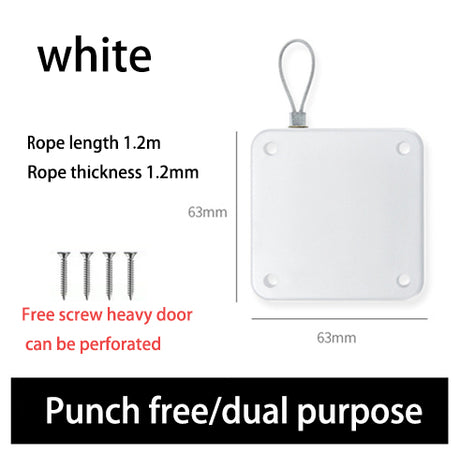 Punch Free Door Closer Household Simple Buffered Door Closer Pull Rope Closed Sliding Door Mute Automatic Door Closer - V.I.P Digital Presence
