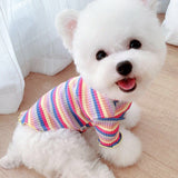 Rainbow Undercoat Dog Clothes Pet Clothes Cat Bears VIP Pomeranian Schnauzer Small Dog Clothes - V.I.P Digital Presence