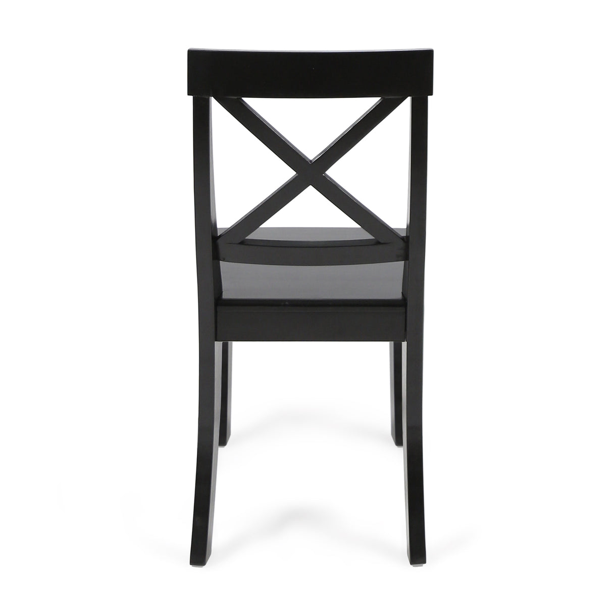 Roshan Farmhouse Acacia Wood Dining Chairs, Black (Set of 2) - V.I.P Digital Presence