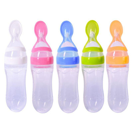 Newborn Baby Silicone Squeezing Feeding Bottle - V.I.P Digital Presence
