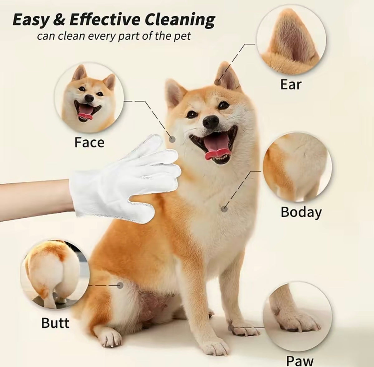 PawGlove Pet Cleaning Wipes