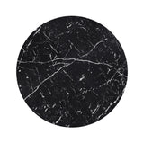 42.12"Modern Round Dining Table with Printed Black Marble Table Top for Dining Room - V.I.P Digital Presence
