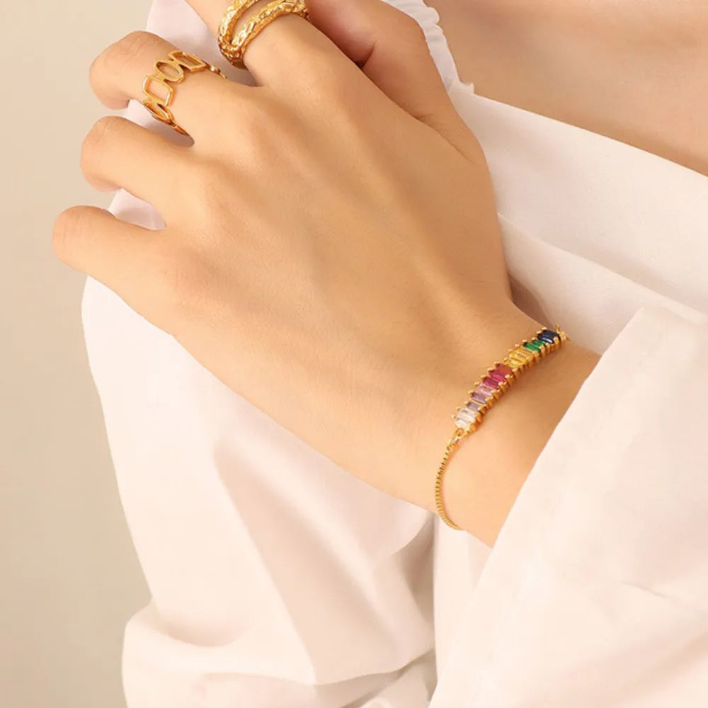 Contrast Zircon Titanium Steel Bracelet - V.I.P Digital Presence