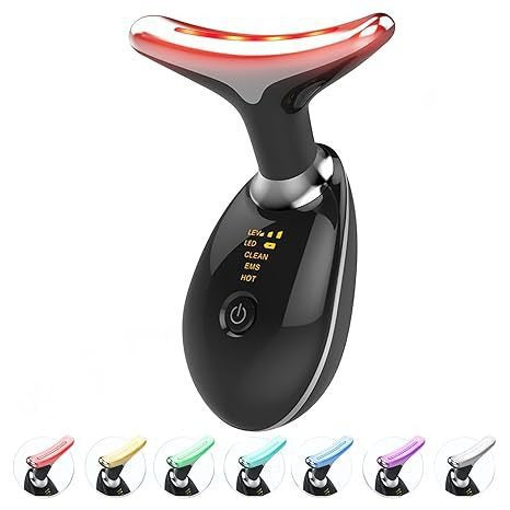 New neck beauty vibration massage neck line instrument, small iron lifting and tightening neck, facial color light introduction beauty instrument - V.I.P Digital Presence