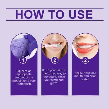 Purple Teeth Cleaning Mousse, Clean And Care For Teeth Oral Care Remove Stains And Gentle Teeth Cleaning Mousse - V.I.P Digital Presence
