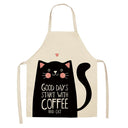 Cat Kitchen Aprons For Women Cotton Linen Bibs Household Cleaning Pinafore Home Cooking Apron kids kitchen barber - V.I.P Digital Presence