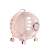 Rolling Pet Travel Trolley with Wheel, Transparent Capsule, Pink, Green, Puppies, Dogs, Cat Carriers Bag, 5-20Kg - V.I.P Digital Presence