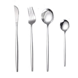 Portuguese Stainless Steel Knife Fork Spoon Golden Steak Knife Fork Set Four-Piece Tableware Set - V.I.P Digital Presence