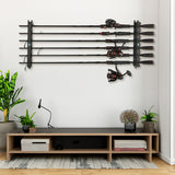 1pc 6-hole fishing rod wall mount, vertical/horizontal display frame - V.I.P Digital Presence