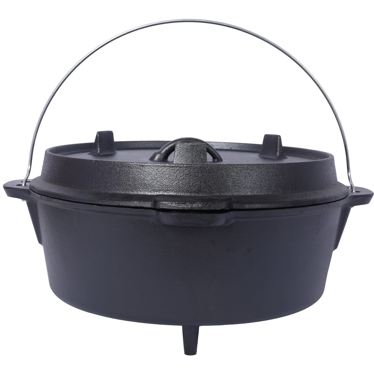 ast iron Dutch oven with lid, outdoor camping deep pot, used for camping, cooking, barbecue and leg rest,  12 Quart - V.I.P Digital Presence