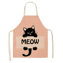 Cat Kitchen Aprons For Women Cotton Linen Bibs Household Cleaning Pinafore Home Cooking Apron kids kitchen barber - V.I.P Digital Presence