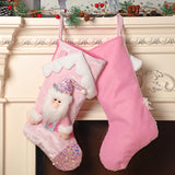 Christmas decoration, pink sequins, children's cartoon roof, Santa Claus, Christmas socks, gifts, decorative items - V.I.P Digital Presence