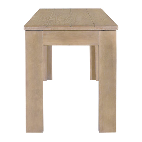 TREXM 3-piece retro dining table, rectangular stand table, and 2 4-person wooden stools (made of natural wood) - V.I.P Digital Presence