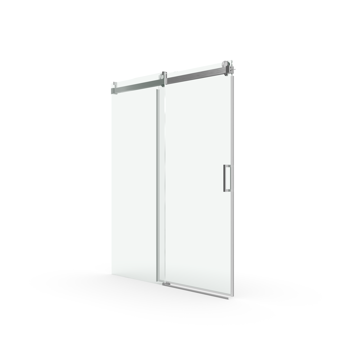 68 to 72 inches wide x 76 inches high frameless soft closing shower door 3/8 inches (10mm) thick brushed nickel solid glass 22D0 - V.I.P Digital Presence