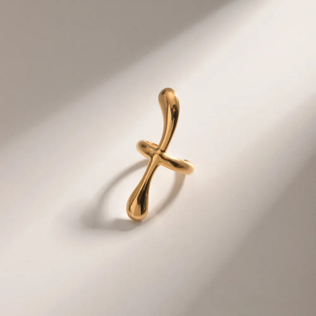 18K Gold-Plated Stainless Steel Cuff Earrings - V.I.P Digital Presence