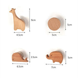 Nordic Indoor Wooden Solid Wood Hemp Rope Animal Tissue Holder Children's Room Decoration Wall Hanger Hemp Rope Hook Toilet Paper Holder - V.I.P Digital Presence