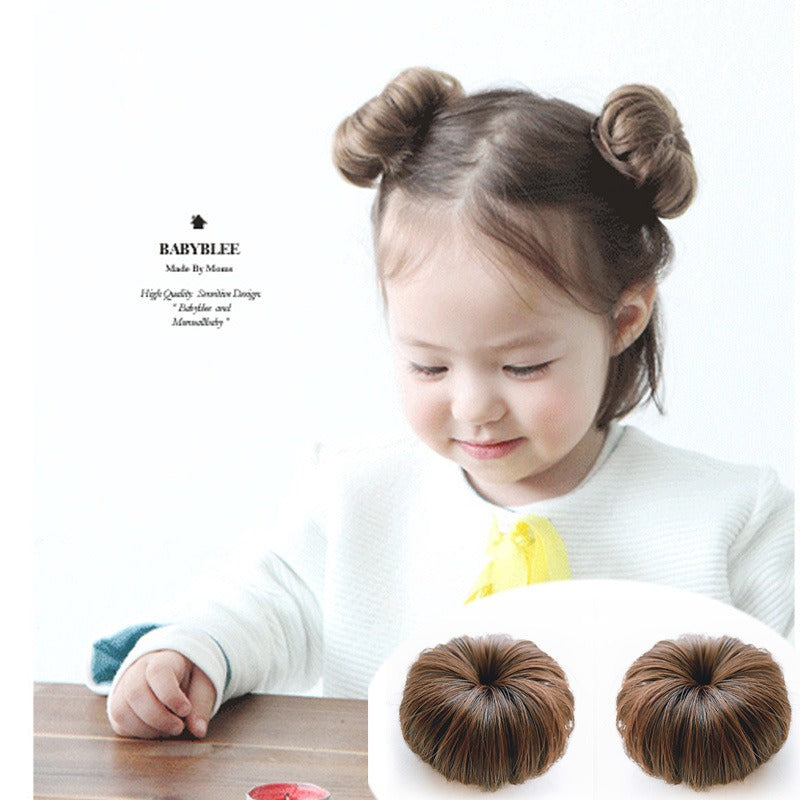 Baby Wig Pill Head Girls Pill Head Wig Package Baby Hair Clip Hair Package a Flower Hair Accessories - V.I.P Digital Presence