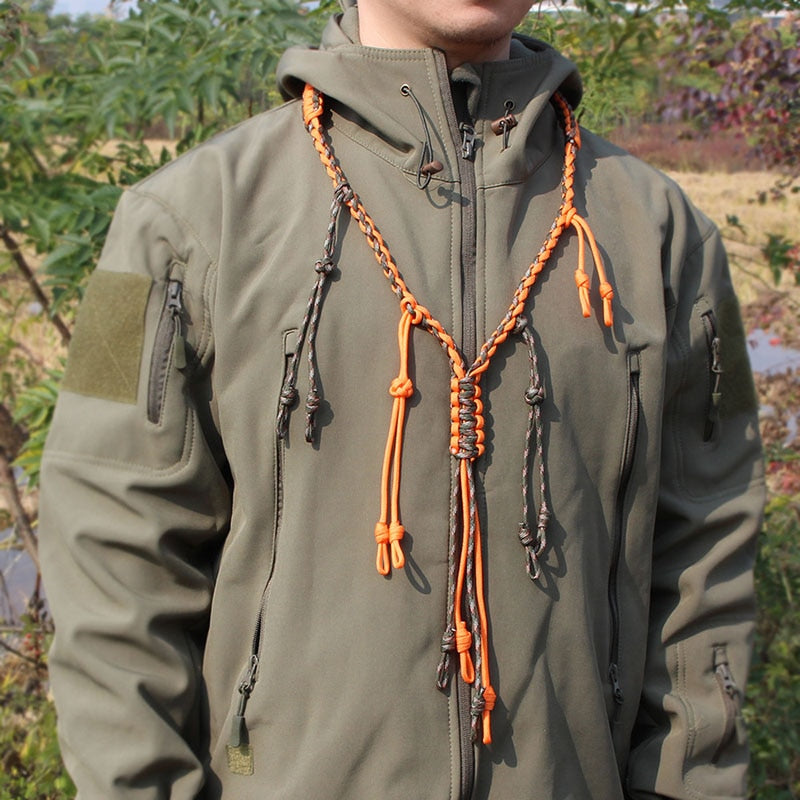 Hunting Decoy Rope Hunting Duck Call Lanyard Cord Hunter Game Whistle Lanyard Hunting Decoy Rope with 12 Adjustable Loops Rings - V.I.P Digital Presence