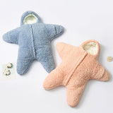 Baby hugged by starfish, lamb plush split leg sleeping bag with cotton clip, thick and warm baby sleeping bag, anti kick quilt, - V.I.P Digital Presence