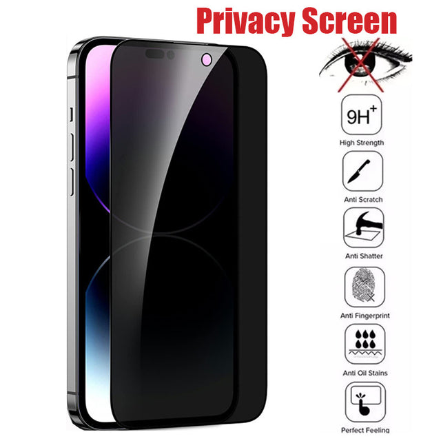 1-4Pcs Anti-spy Tempered Glass for IPhone 15 14 13 12 11Pro Max Full Cover Privacy Screen Protector For iPhone X XS Max XR Glass - V.I.P Digital Presence