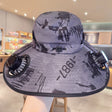 Solar powered fan large brim hat men's outdoor sunshade hat mountain climbing fisherman hat - V.I.P Digital Presence