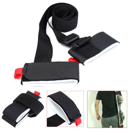 Nylon Skiing Bags Adjustable Skiing Pole Shoulder Hand Carrier Lash Handle Straps Porter Hook Loop Protecting For Ski Snowboard - V.I.P Digital Presence