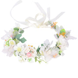 Korean style super fairy bride headdress simulation flower green leaf hair accessory sweet girl Hanfu wedding headdress wreath - V.I.P Digital Presence