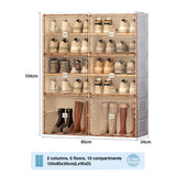 Portable Shoe cabinet Living Room,Stackable Storage Organizer Cabinet with Doors and Shelves,Shoe Box for Closet - V.I.P Digital Presence