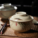 6.5 inch instant noodles bowl with cover bento box student underglaze color ceramic suit Lamian Noodles bowl canteen tableware - V.I.P Digital Presence